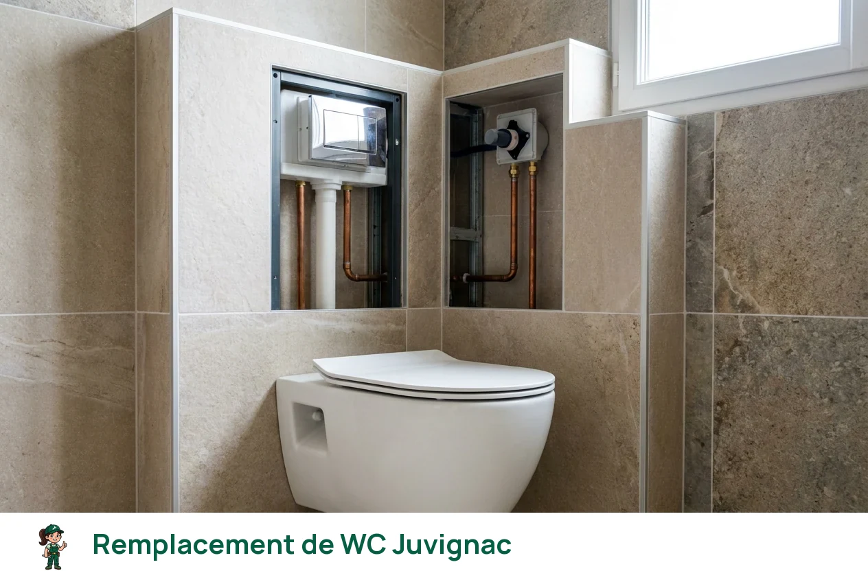 Remplacement de WC à Juvignac