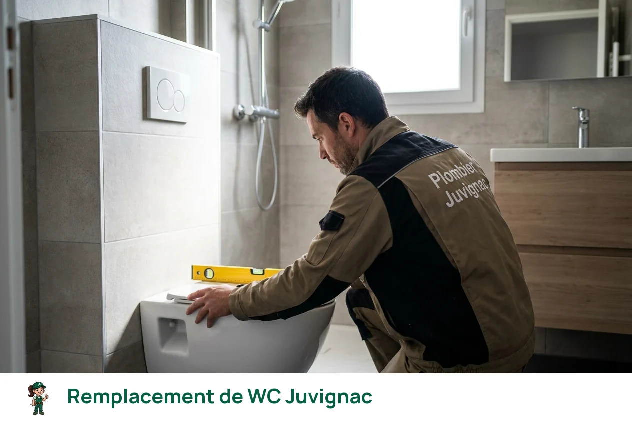 Remplacement de WC à Juvignac